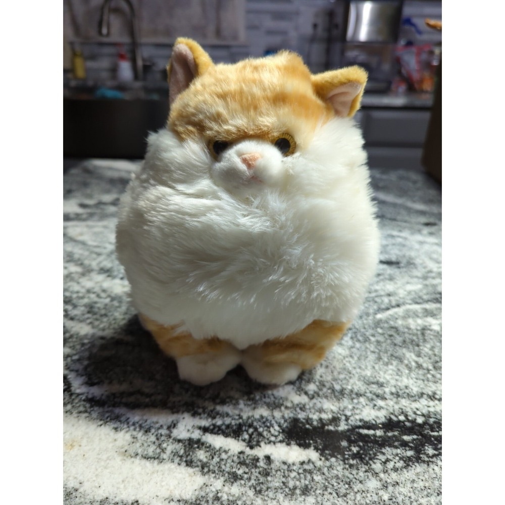 Aurora 9.5" Fat Cats Butterball Plush Toy Stuffed Animal Cat Kitty Orange Tabby